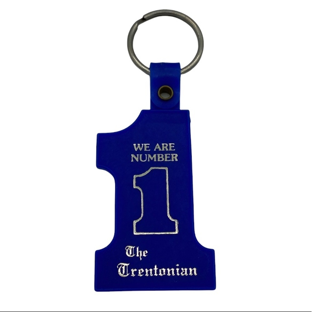Vintage #1 We Are Number 1 The Trentonian Blue Keychain
